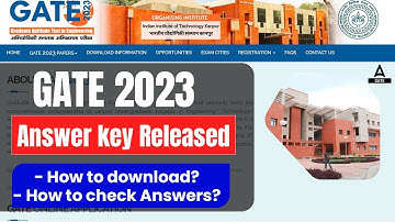 GATE Answer Key 2023 | GATE 2023 Answer Key Released | How to Check GATE Answer Key 2023 ??