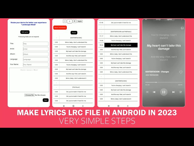 How To Make Lyrics LRC File (*.lrc) In Android In 2023 | Create an LRC File | Very Simple Steps class=