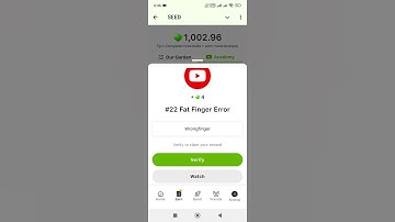 Fat finger error seed code | Today seed code | Seed verify task | #seeds #seedcode #shorts