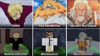 [Roblox] All ONE PIECE characters As Blox Fruits NPC!!!