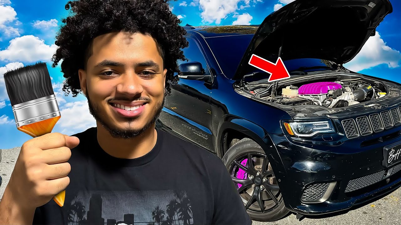 I PAINTED MY TRACKHAWK SUPERCHARGER - YouTube