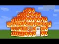 HOUSE OF FIRE IN MINECRAFT CHALLENGE! NOOB VS PRO ANIMATION!