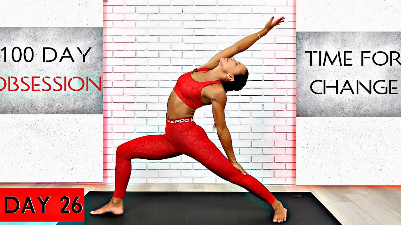 WARRIOR YOGA FLOW // 50 minute power workout | 100 DAY OBSESSION Day 26 ...