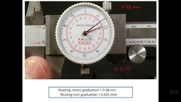 16) Reading Dial caliper with dual Graduations (0.001 inch and 0.02 mm)
