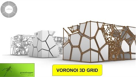 012_ Voronoi 3D grid to construct parametric geometry inside Grasshopper 3D, Rhinoceros 3D.