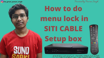 How to do menu lock in | SITI CABLE Setup box || Knowledge Info