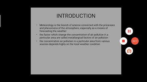 Lecture 01 : Introduction to meteorology and effects of meteorology on air pollution