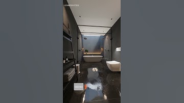D5 Render 2.10 | Dark Bathroom Interior Animation by Arc Kevin Iloh