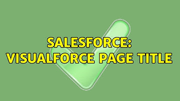 Salesforce: Visualforce page title