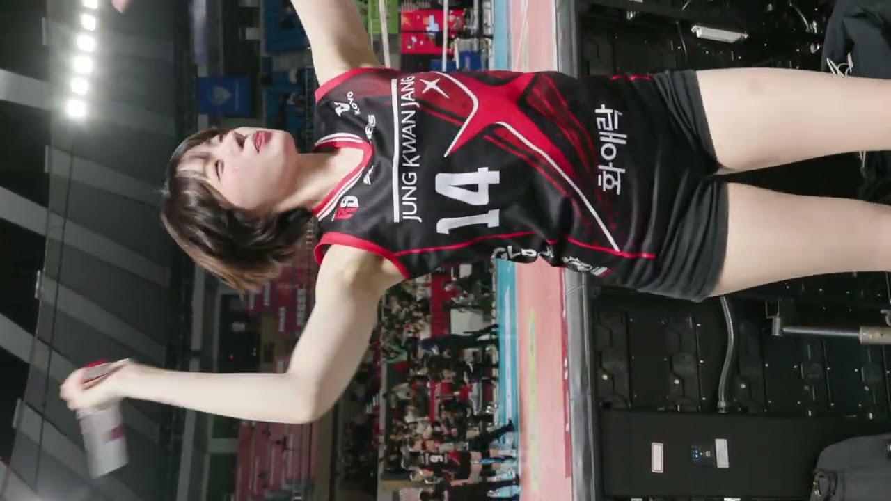 하지원 치어리더 정관장 레드스파크스 응원 4K 1열