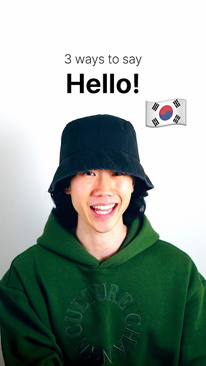 3 ways to say HELLO in Korean 🇰🇷 #learnkorean