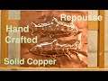 Fish Repousse on Copper Panel, Folk Arts &amp; Crafts, Solid Sheet Metalwork, Outdoor Decor, Trout