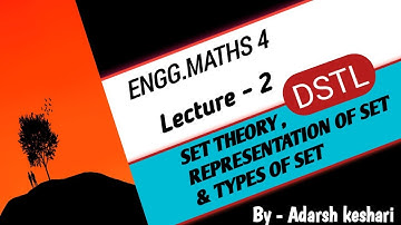 Set Theory | DISCRETE MATHEMATICS | REPRESENTATION OF SET & TYPES OF SET | DSTL-2021|B.tech 2nd-Y
