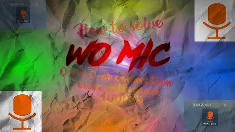 How to fix wo mic connection error|| 0.0.0.0 error and media ports error.