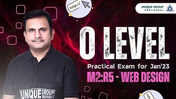 O LEVEL || WEB DESIGNING (M2:R5) || PRACTICAL QUESTION PAPER  SOLVE JAN  EXAM (2023)