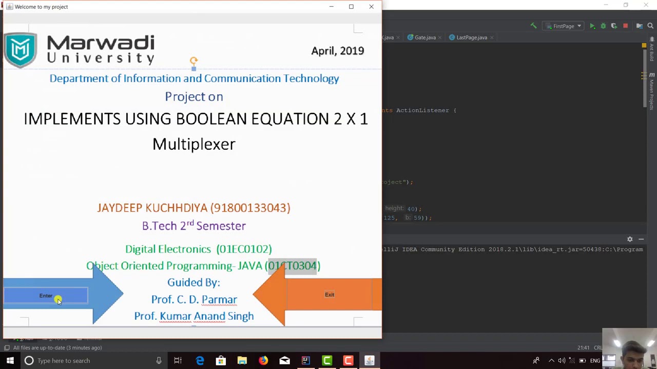 Boolean Equation Implementation in Multiplexer using JAVA ICT