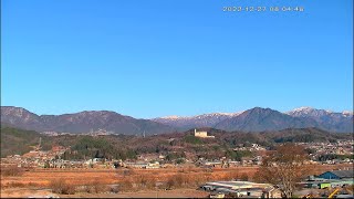 「12月27日」ライブカメラ　風越山、JR飯田線、天竜川