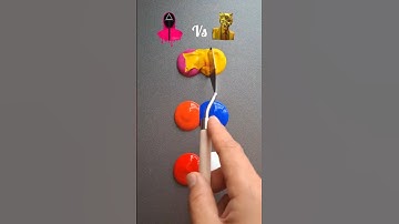 Guess the mixed color of Squid game #asmr  #satisfying #colormixing