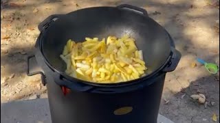 Вкусная и хрустящая жареная картошка в казане. Fries 🍟