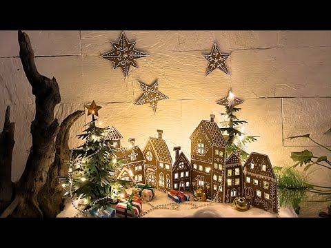 DIY Gingerbread Christmas Village from Cardboard