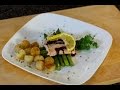 Grilled Salmon with Pommes Parisienne Potatoes Asparagus