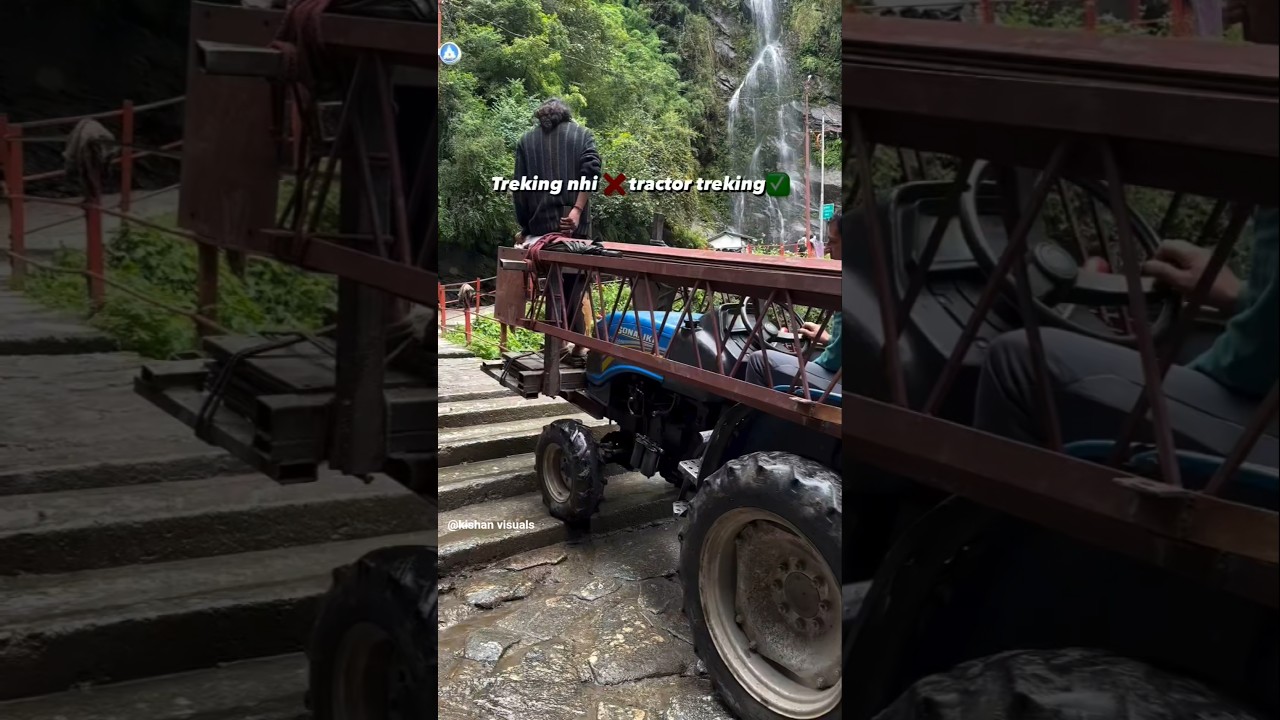 “Pahadon Mein Budget Trekking Be Like 🤣🚜” 