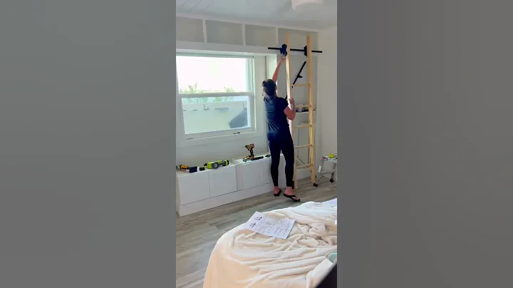 Making a library with sliding ladder out of billy bookcases and hardware from Amazon!