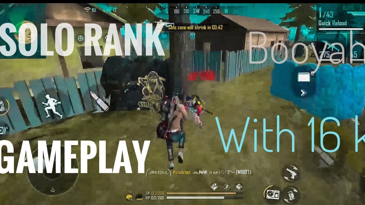 Solo Rank Match Booyah 16 Kill Ff Garena Free Fire