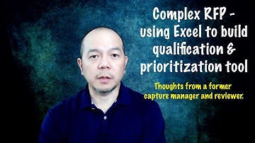 Build a tool using Excel to qualify, prioritize, and rank your RFP/proposals.