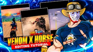 VENOM X HORSE 🤯 shorts editing tutorial @bonex4_ff | bonex ff editing tutorial 