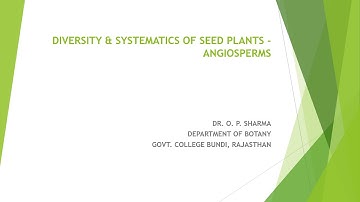 B. Sc. Botany II year II paper, General introduction of Taxonomy, by Dr. O.P. Sharma