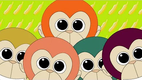 Five Little Monkeys Jumping On The Bed Nursery Rhyme | Kids Animation Rhymes Song