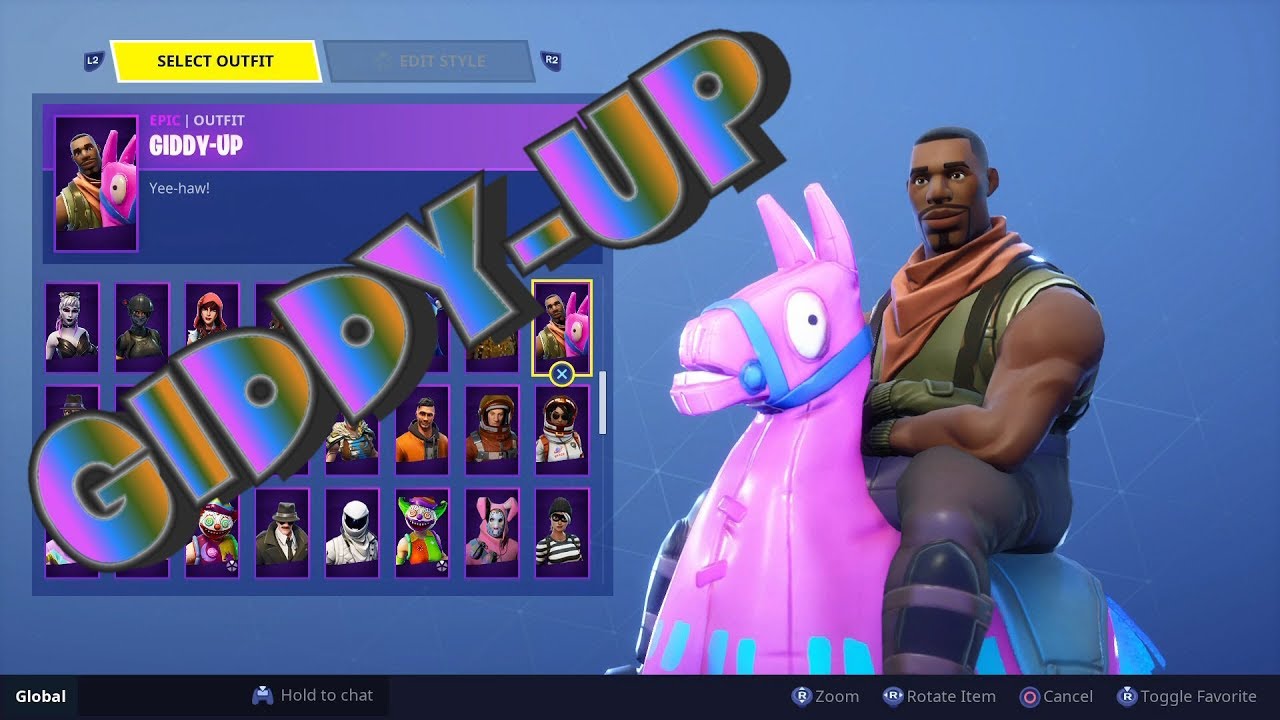Fortnite New Season 6 Battle Pass GIDDYUP Skin + The New Emotes YouTube