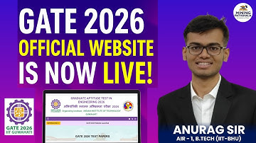 🎉 GATE 2026 Official Website is Now LIVE | Mining Pathshala | Anurag Sir | #gatemining #gate #mining