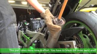 Kawasaki Ninja ZX6E stock Exhaust debaffle Mod: How to, DIY