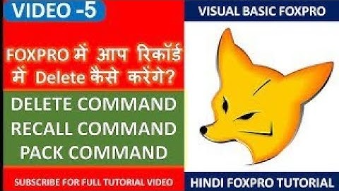 foxpro used delete command  // and Recall command // code with ismartroushan // ismartroushan #vs