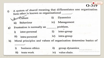 MCQ with Answers On Subject- Organisational Behaviour for Commerce Students.