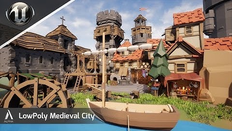 Speed Level Art - LowPoly Medieval City - Unreal Engine 4
