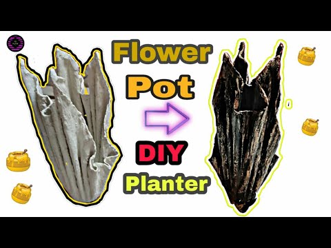DIY How to make cement pot /DIY cement craft-flower pot..."easy craft