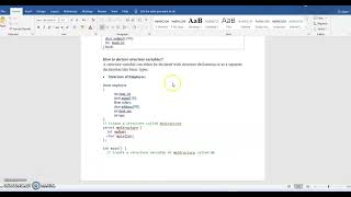c Programming- Structure declaration definition examples