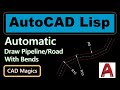 AutoCAD LISP Tutorial + FREE DOWNLOAD for Pipe Layouts with Automatic Bends at Corners