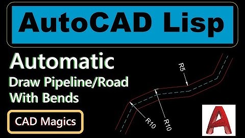 AutoCAD LISP Tutorial + FREE DOWNLOAD for Pipe Layouts with Automatic Bends at Corners