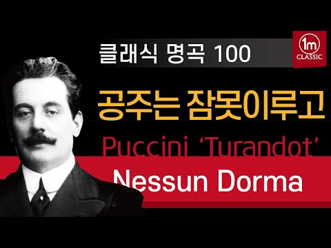 클래식명곡 100 푸치니 투란도트 중 공주는 잠 못 이루고 Puccini Opera Turandot Nessun Dorma 일미터클래식