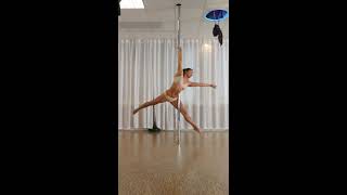 Spinning Pole Dance Tutorial  - Reverse Grab into Ballerina (Intermediate)
