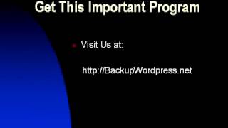 Backup En Wordpress