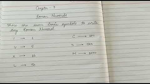 Class III (Mathematics) Chapter No. 3 "Roman Numerals" Part 1 (Attachment in description box)