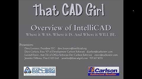 Overview of IntelliCAD: Where it WAS  Where it IS  And Where it WILL BE