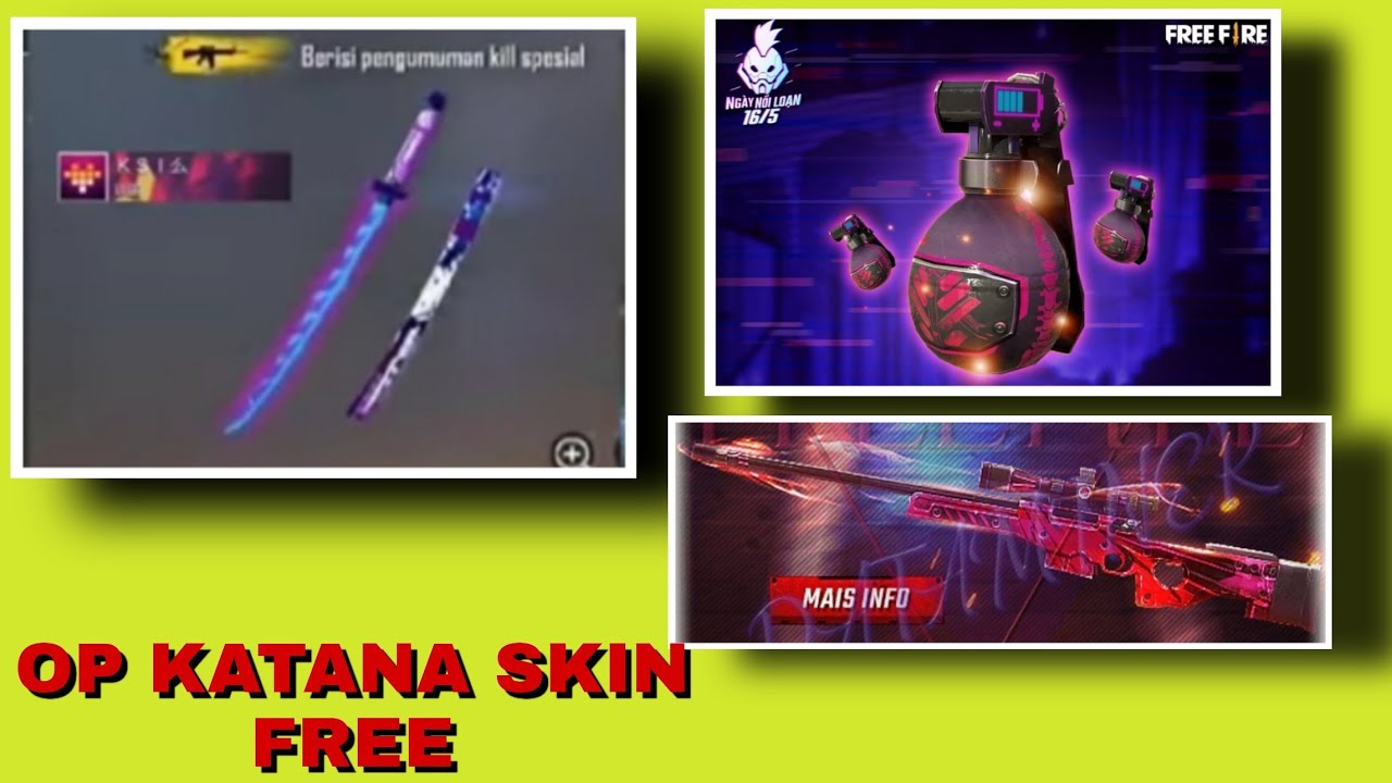 FREE FIRE OP KATANA SKIN FREE II NEW GRANDE SKIN II UPCOMING WEAPON