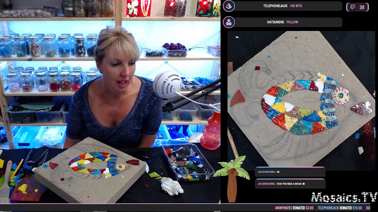 Cutting Glass and Chatting with Michelle Lisa (Stained Glass Mosaics