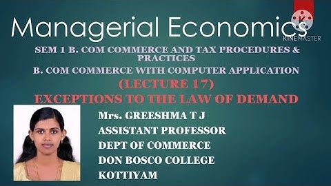 (LECTURE 17)MANAGERIAL ECONOMICS SEM 1 B.COM TAXATION